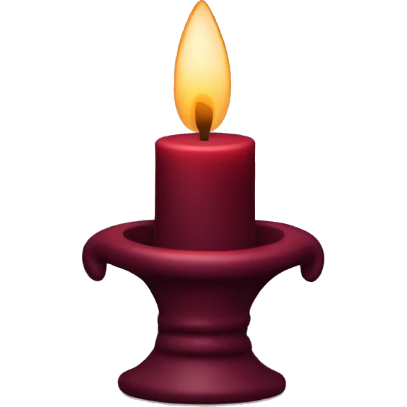 maroon Christmas Candle  emoji