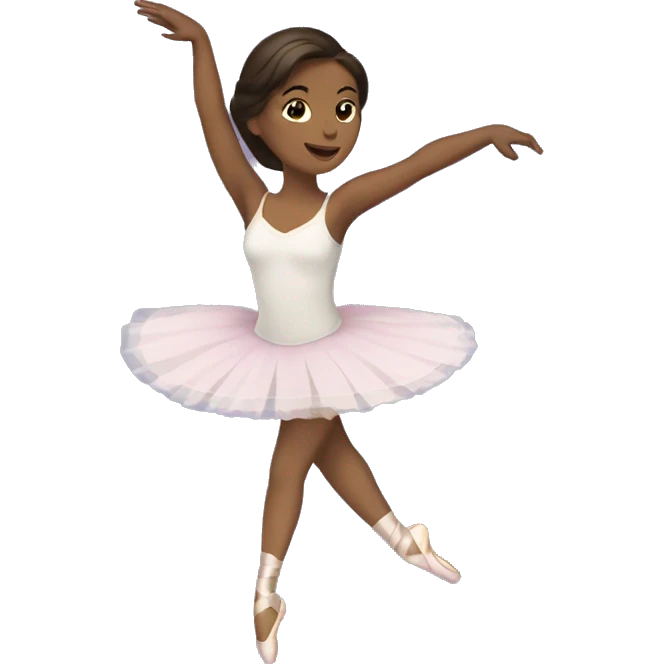 Brunette dancing ballet  emoji