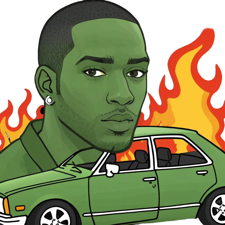 Diddy burning kid Cudis car emoji
