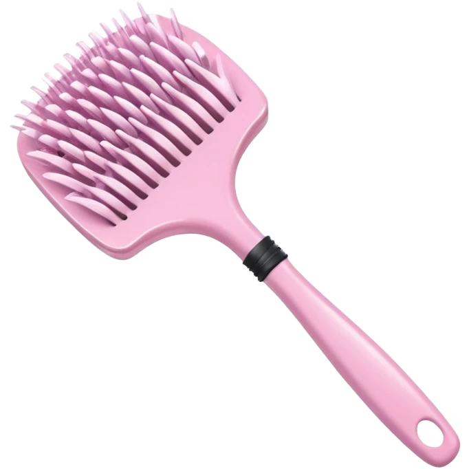 light pink hairbrush with shiny finish emoji