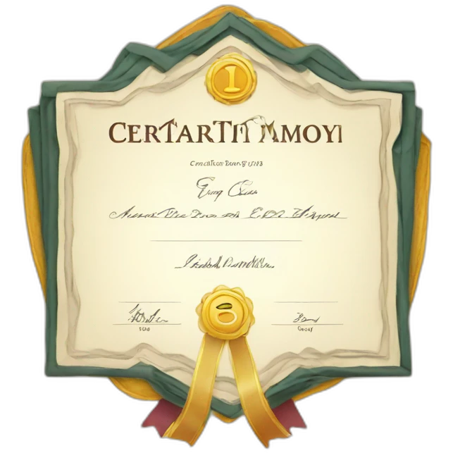 Certificate emoji