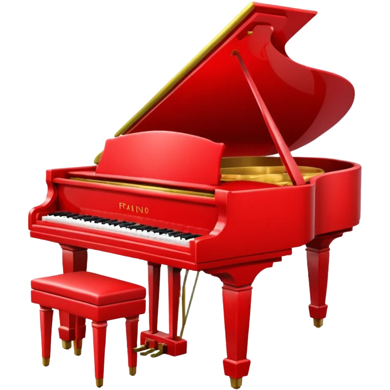 tiny red grand piano for emoji emoji