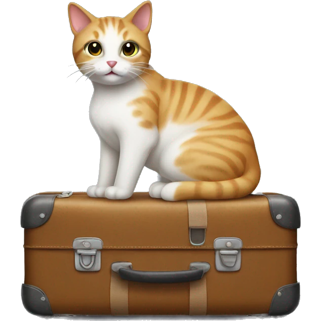 cat on suitcase emoji