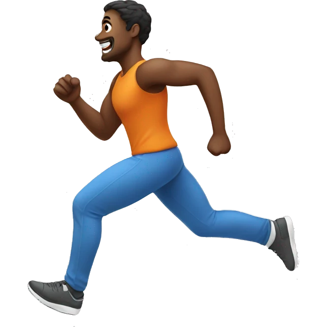 Man jogging in place emoji