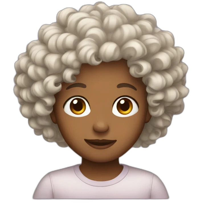 curly hair emoji