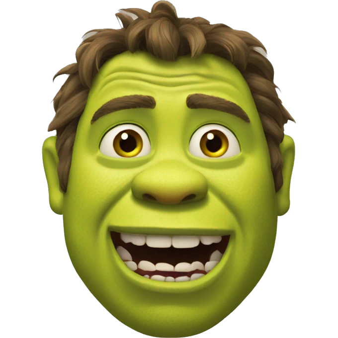 Shrek mewing emoji