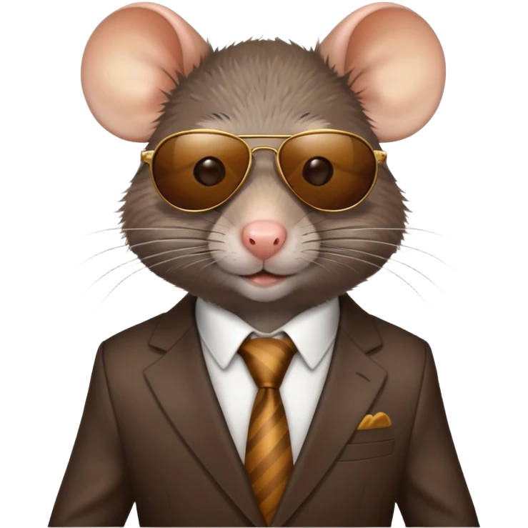 Rat with sunglasses and suit emoji