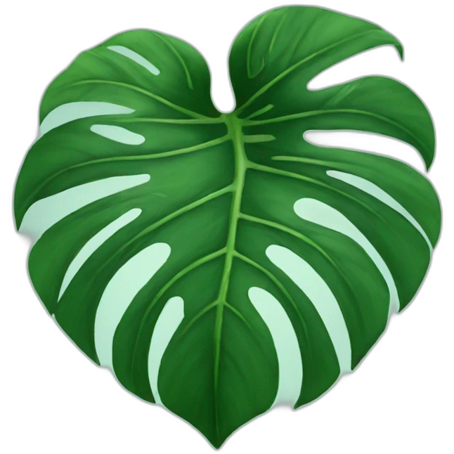 Monstera leaf emoji