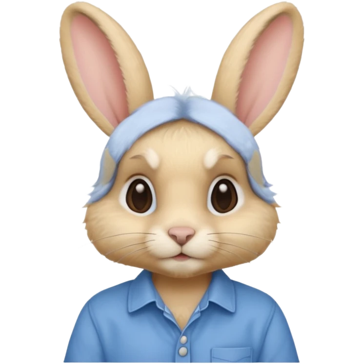 blonde rabbit with shirt emoji
