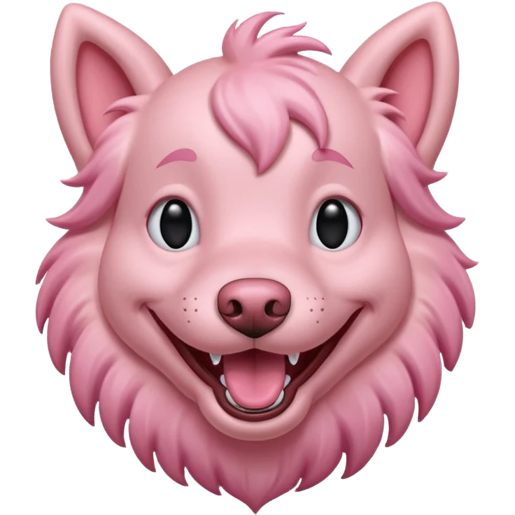 laughing pinkdog emoji
