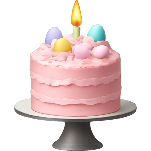 easter light pink cake emoji