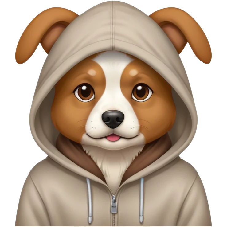Dog wearing hoodie  emoji