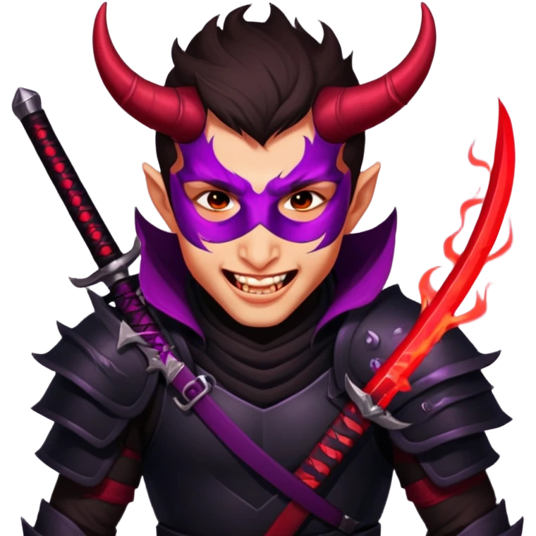 Demon-Horned Warrior emoji