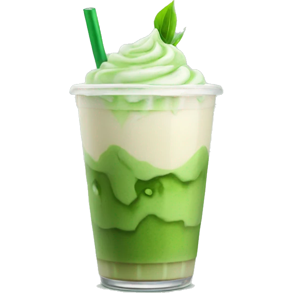 Iced matcha latte emoji
