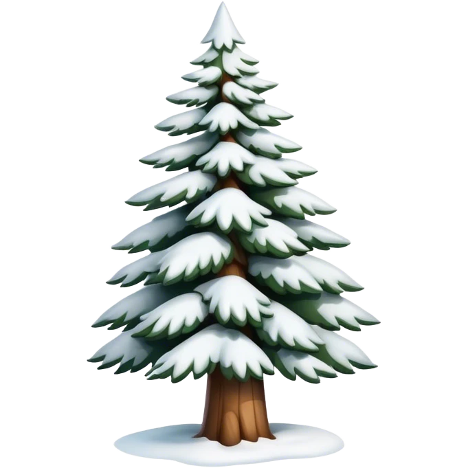 Snowy pine tree emoji