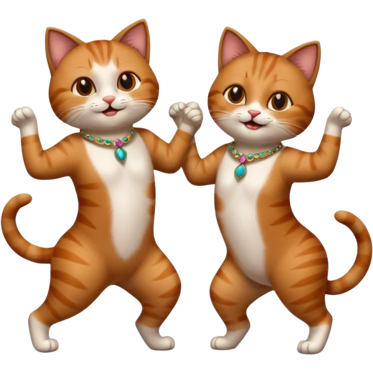 Cats couple salsa dancing  emoji