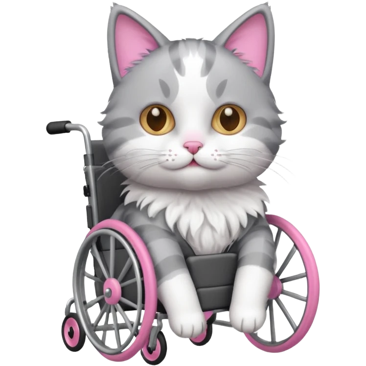cat wheelchair emoji
