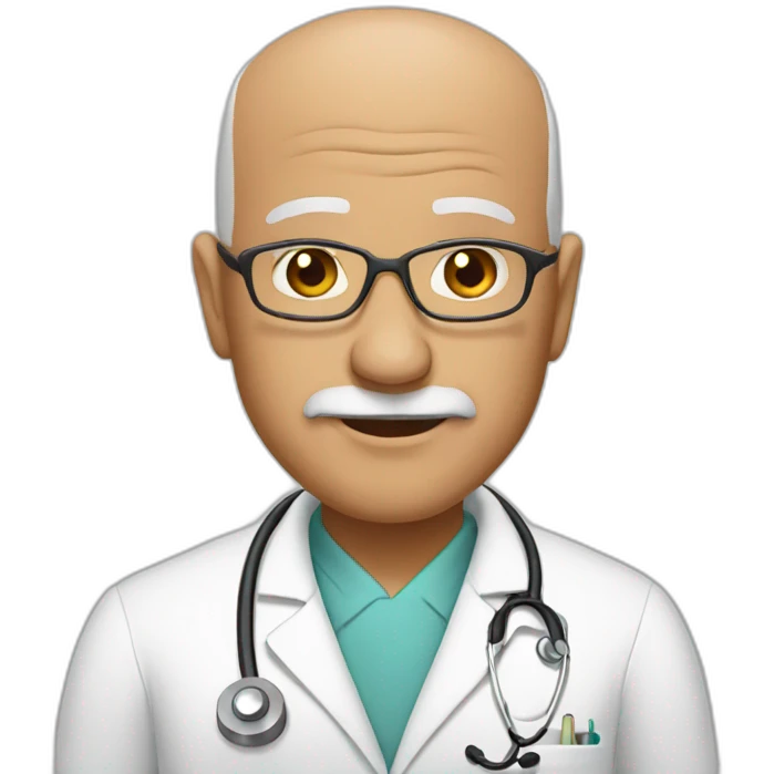 old doctor bald latin emoji
