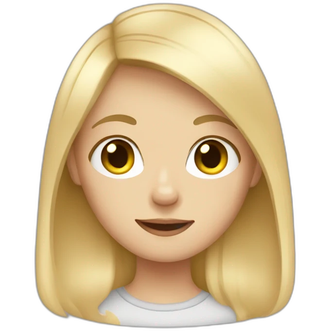 Autistic girl with blonde hair emoji