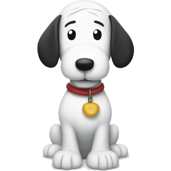 snoopy in snow emoji