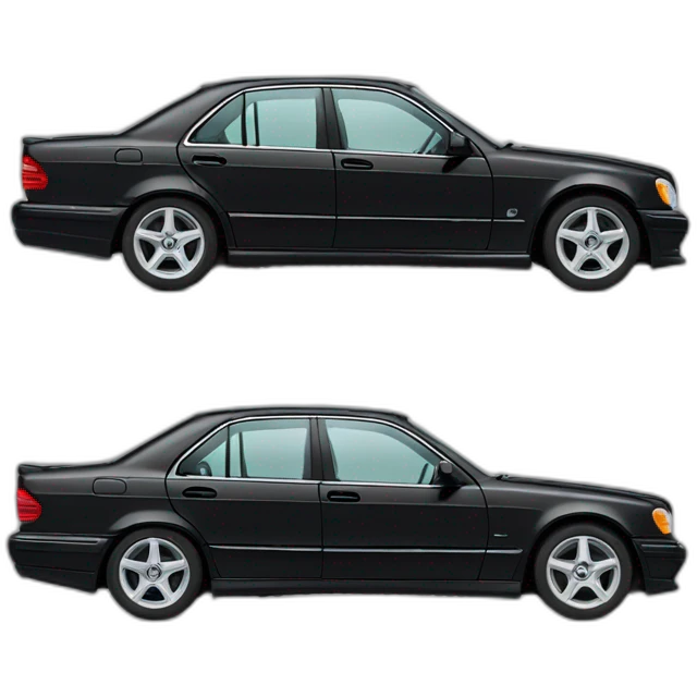 Black Mercedes benz w202 sport emoji