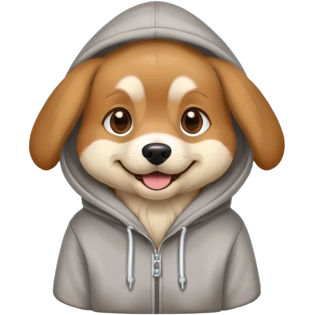 dog wearing a hoodie emoji