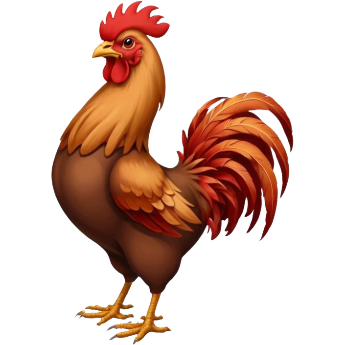 Rooster crowing emoji