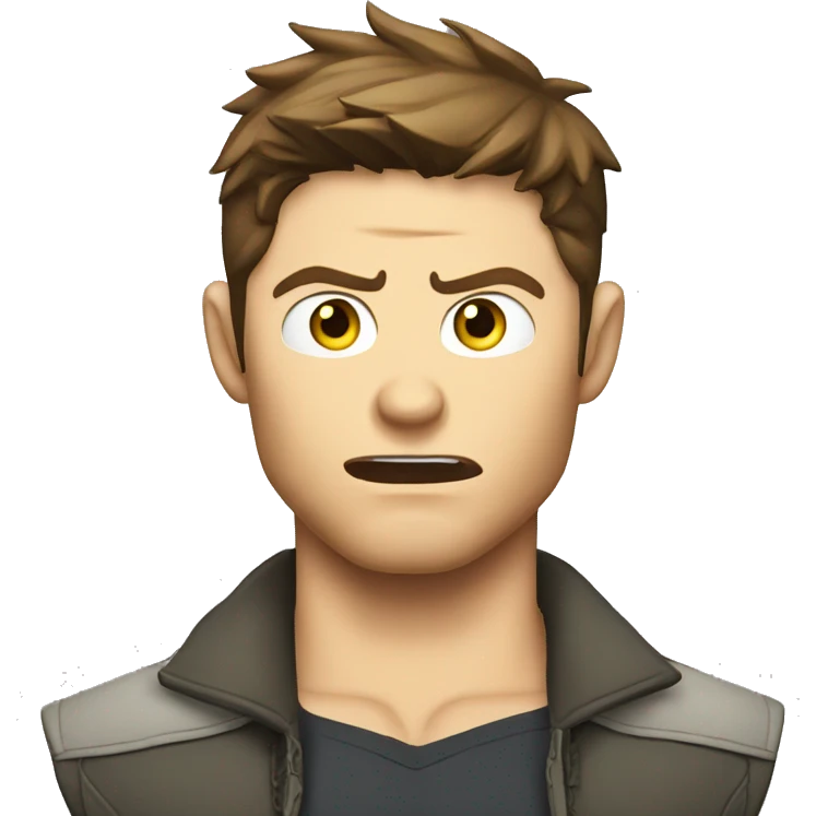 Jensen Ackles mad face emoji