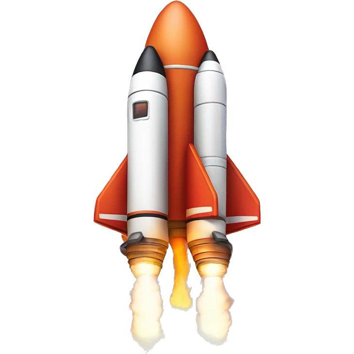 space rocket with fire emoji
