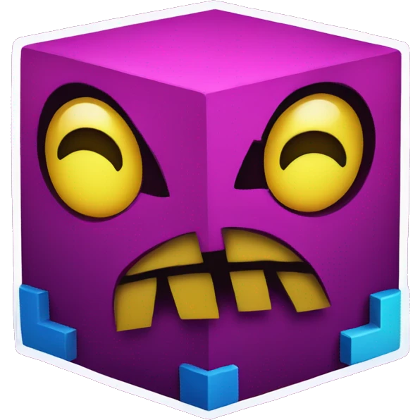 Geometry Dash cube emoji