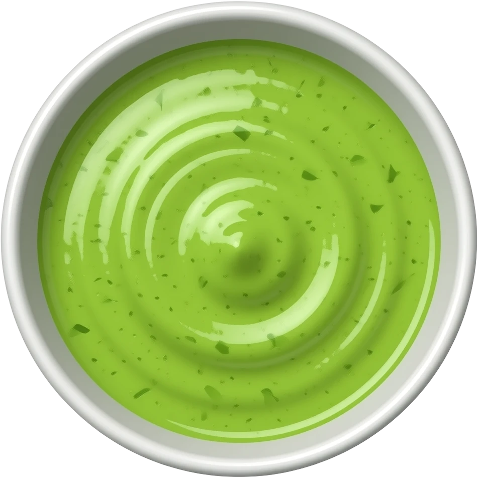 حساء اعشاب مهروسة خضراء emoji