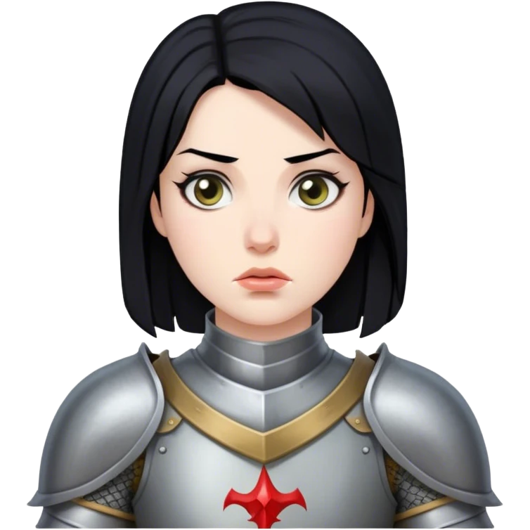 woman knight black hair emoji