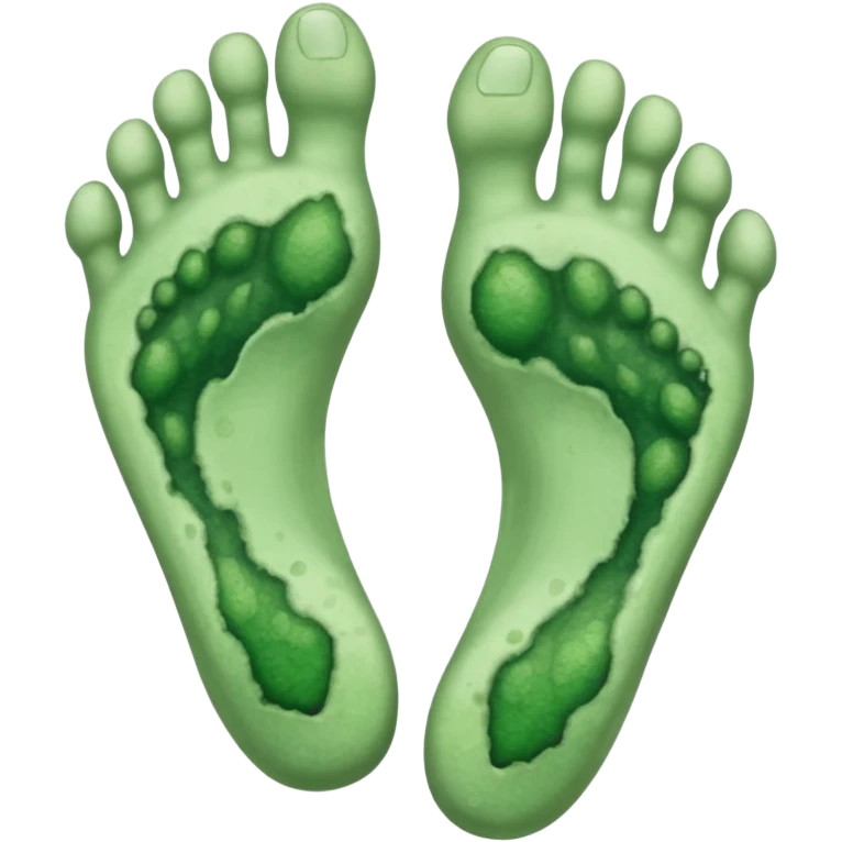 bottom feet with full of molds emoji