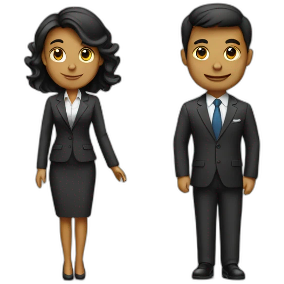 couple in business attire emoji