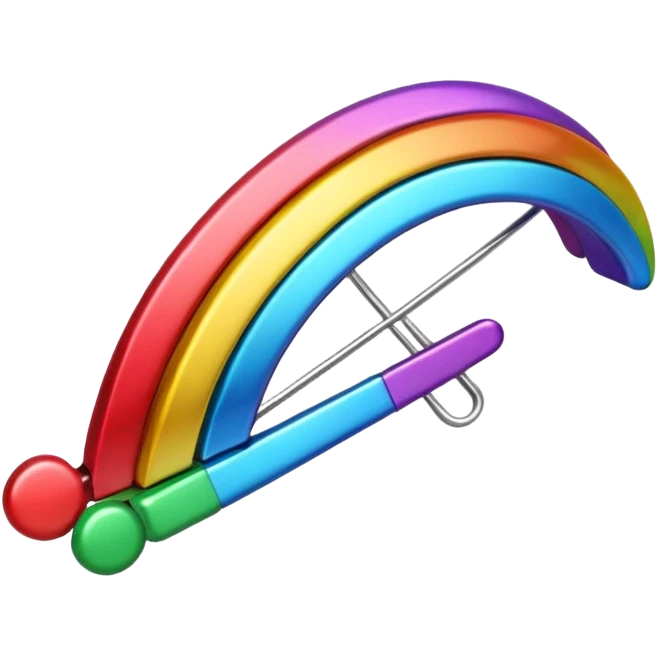 Rainbow hairpin emoji