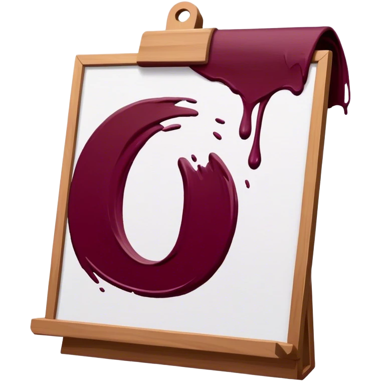 burgundy painting emoji