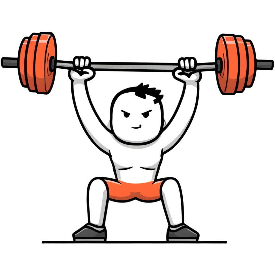 Person exercising with weights at the gym emoji