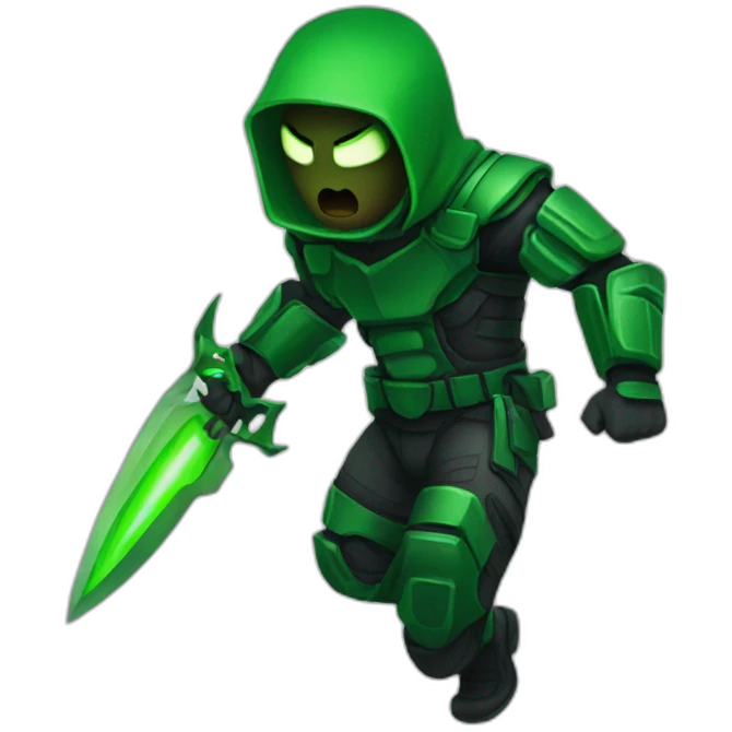 Among us green killer emoji