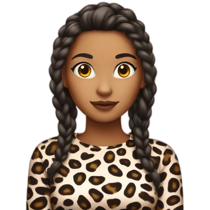 Girl leopard emoji
