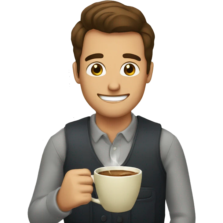 Hombre tomando una taza de café  emoji