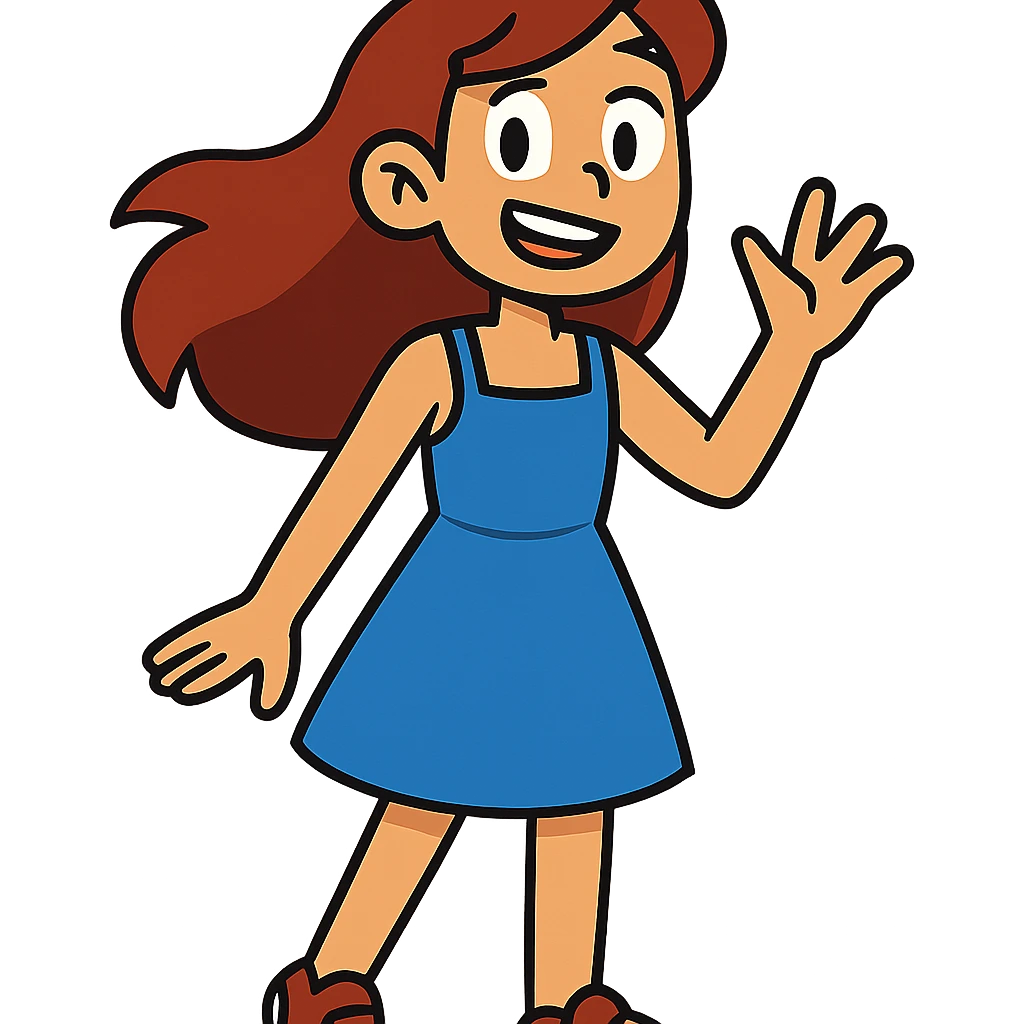 teen girl in a blue dress emoji