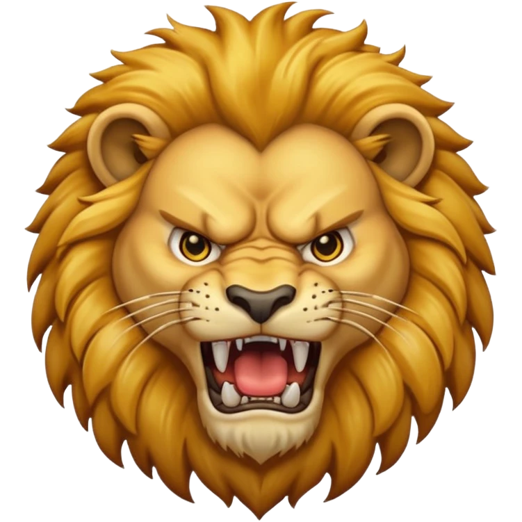 Angry lion emoji