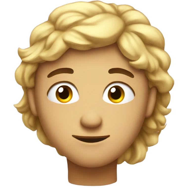 Like a confident head facing down smirk face emoji