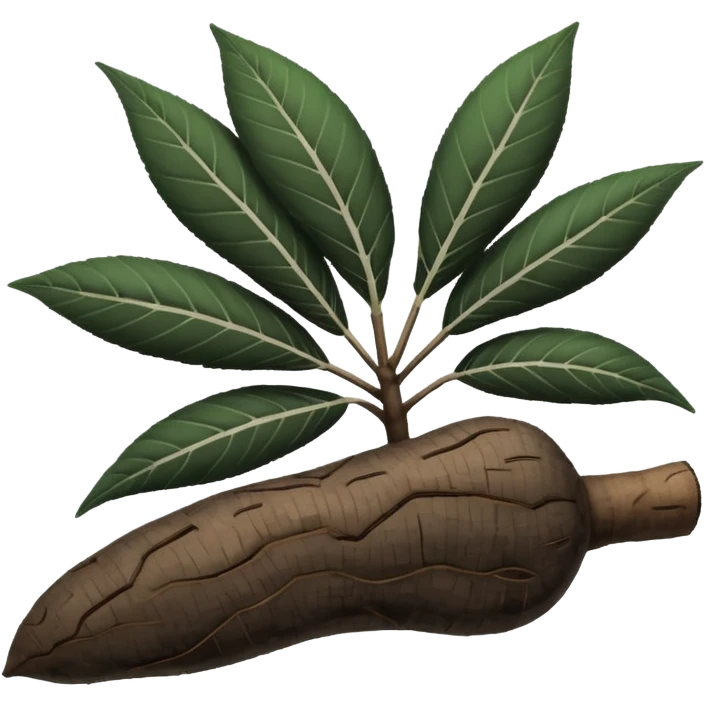 



cassava root black and white emoji