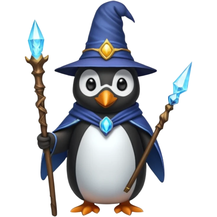 Penguin wizard emoji