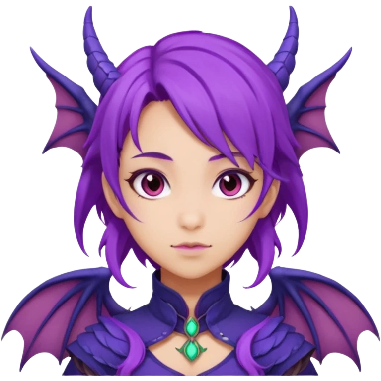 Anime Female Purple Dragongirl emoji