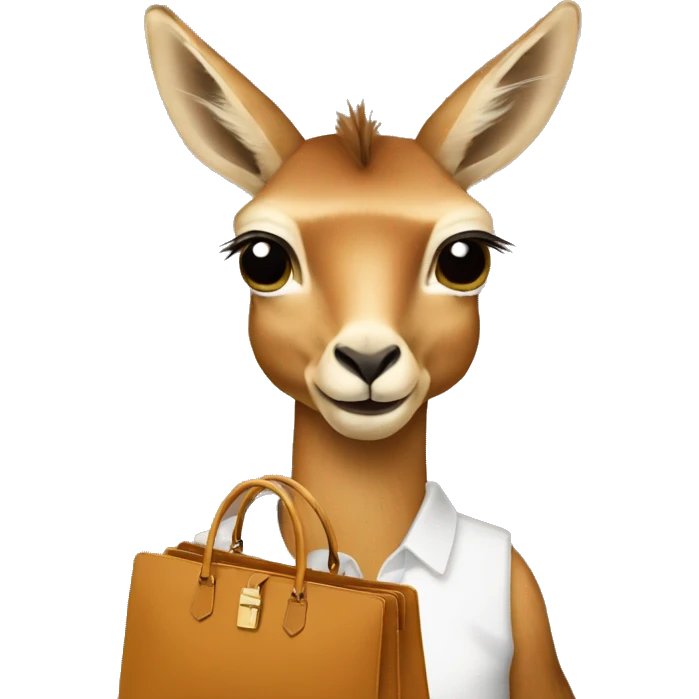 a vicuna with a hermes bag emoji