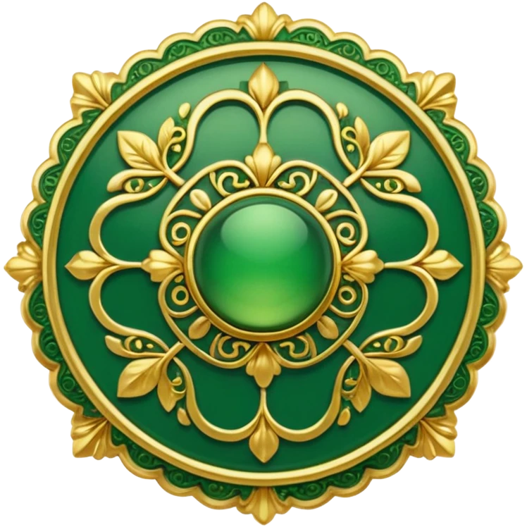 pin with golden and green colours emoji