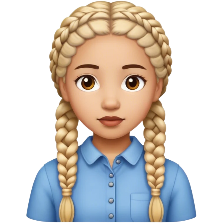 girl with braids emoji