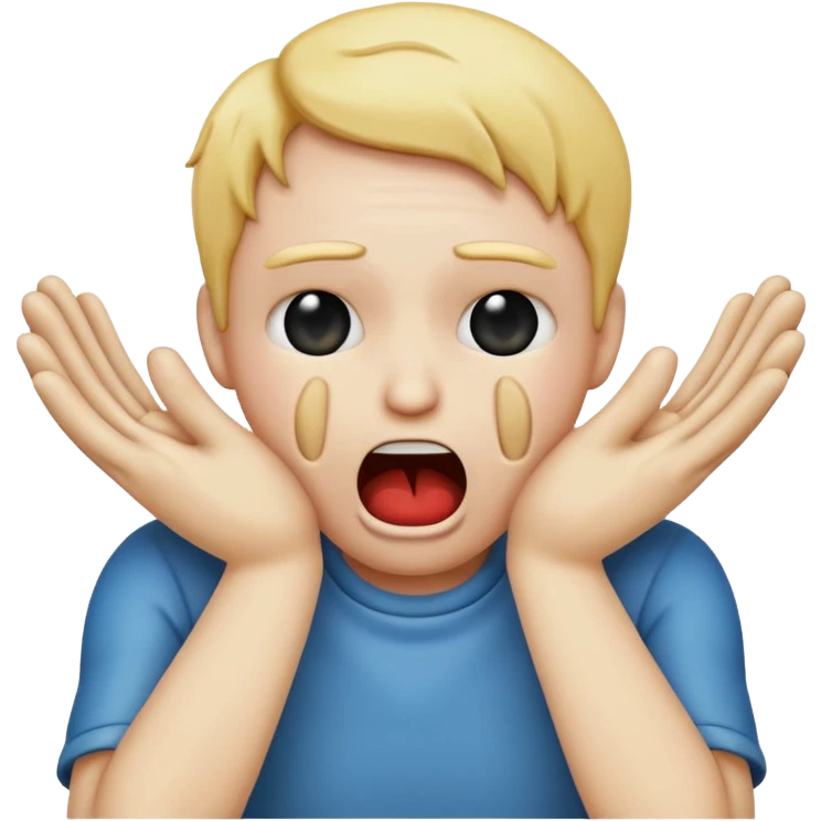 Emoji choking it self with hands emoji